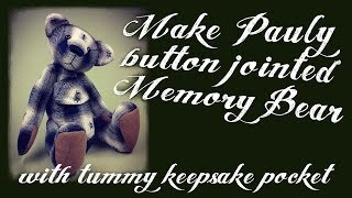 Button Jointed Memory Bear Making Tutorial  Part 1  Cutting Out  Alices Bear Shop [upl. by Bradlee]