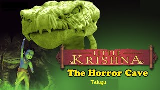 Little Krishna Telugu  Aghasura Vadha  The horror cave [upl. by Alliuqat926]