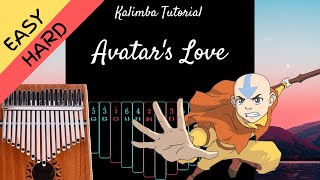 Avatars Love  Avatar The Last Airbender  Kalimba Tutorial EASY amp HARD [upl. by Lindon124]