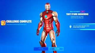 Fortnite All Tony Stark Awakening Challenges  How to Unlock Iron Man Style UPDATED [upl. by Ataeb]