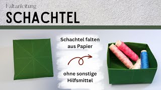 Schachteln falten einfach  Schachtel aus Papier basteln  Origami Schachtel  Falten mit Papier [upl. by Atimad]