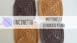 Tutorial uncinetto  borsa a mattonella solid square [upl. by Poll]