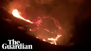 Kilauea volcano erupts on Hawaiis Big Island [upl. by Anul]