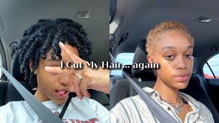 I Cut All My Hair Off And Bleached It again  Cutting My Locs [upl. by Rosanna]