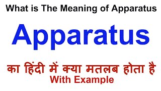 Apparatus Meaning in Hindi  Apparatus Definition  Apparatus Ka Matlab Kya Hota Hai  Apparatus [upl. by Jecho]