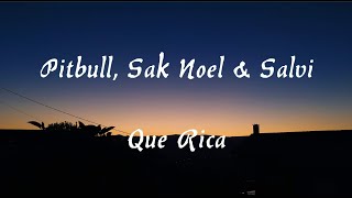 Pitbull Sak Noel amp Salvi  Que rica Tocame Letra Lyrics [upl. by Shaeffer]