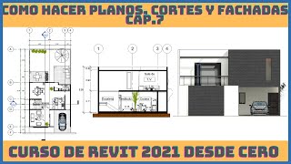 😲 79 Como ACOTAR PLANOS HACER CORTES y FACHADAS en REVIT 2021 ✅ CURSO COMPLETO de REVIT 2021 [upl. by Sunny]