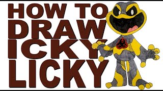 How to draw Icky Licky Poppy Playtime [upl. by Nnairol]