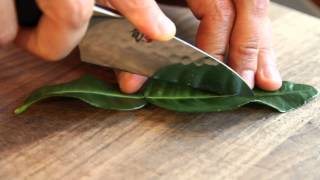 How to Chop and Use Kaffir Lime Leaves [upl. by Wojak]