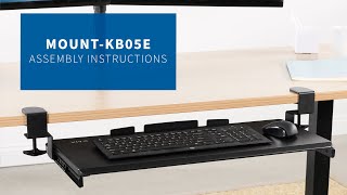 MOUNTKB05E Clampon Keyboard Tray Assembly by VIVO [upl. by Ginelle852]