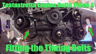 Testastretta Engine Build Video 4  Fitting the timing belts [upl. by Yllek]