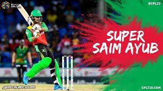 Saim Ayub Sends it LARGE for the Warriors  CPL 2023 [upl. by Temhem]