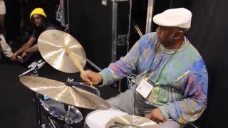 Bernard quotPrettyquot Purdie at NAMM 2016 [upl. by Halas296]