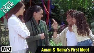 Aman amp Naina’s First Meet  Movie Scene  Kal Ho Naa Ho  Shahrukh Khan Preity Zinta [upl. by Ennoryt606]