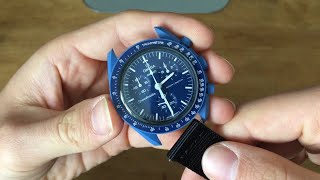 How To Change Strap On Omega Swatch  Mission To Neptune [upl. by Ardyce744]