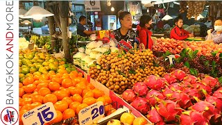 THAI FRUITS And More  Samrong Fresh Market BANGKOK [upl. by Akili]