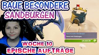 Baue besondere Sandburgen  Fortnite  Epische Aufträge  Woche 10  Sandburg Bauen Herausforderung [upl. by Hessler]