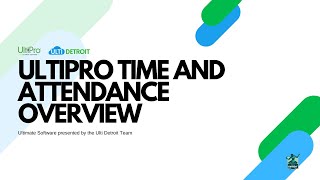 UltiPro Time and Attendance Overview [upl. by Asirem864]