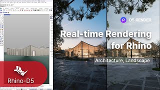 Architecture amp Landscape Rhino Rendering by Free Realtime Raytracing Engine [upl. by Murtha]