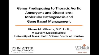 Dianna Milewicz Genes Predisposing to Thoracic Aortic Aneurysms and Dissections [upl. by Olympe]