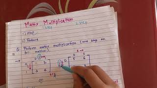 Matrix Multiplication with solved example in Hindi  BDA  Big Data Analytics [upl. by Pillow898]