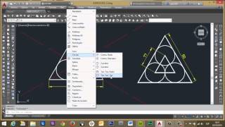 AUTOCAD EJERCICIO BÁSICO  3 TRIANGULO [upl. by Yrahca]