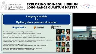 Language models for Rydberg atom quantum simulation ▸ Roger Melko U Waterloo [upl. by Ayim]