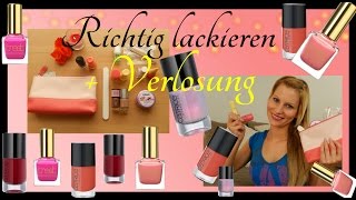 Maniküre  Nagellack Richtig auftragen   Verlosung  Manicurenail polish Properly ApplyContest [upl. by Ahsaercal120]