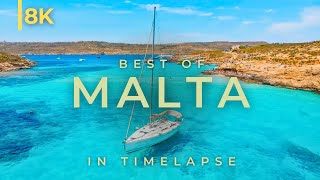 Malta in 8K  Wonderful Island Cities and Landscapes [upl. by Latrell339]