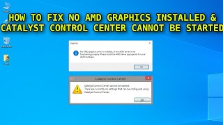 How to Fix No AMD Graphics Driver is Installed on Windows 2020 Easy and Simple Guide [upl. by Yrram74]