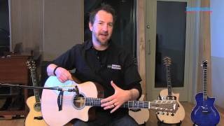 Taylor Baritone8 Eightstring Acousticelectric Guitar Demo  Sweetwater [upl. by Anawait]