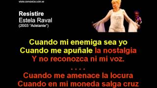 Estela Raval  Resistire  Karaoke [upl. by Audsley]