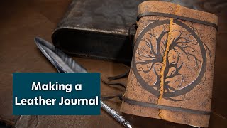 Making a Leather Journal [upl. by Arrej]