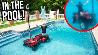 FOURWHEELER 8FT DEEP IN POOL [upl. by Reede]