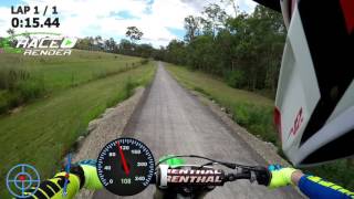 Kx250f Drag Race with gages Top Speed [upl. by Lerad]