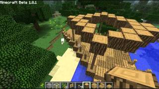 Minecraft Builds  10  How to build a diagonal bridge [upl. by Sualohcin]