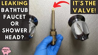 Fix Leaking Shower Head or Bathtub Faucet  Rebuild amp Replace Shower Valve [upl. by Rhoda]