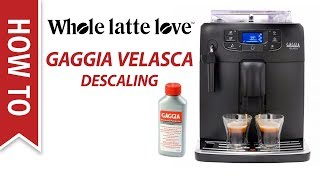 How To Descale a Gaggia Velasca Espresso Machine [upl. by Roter]