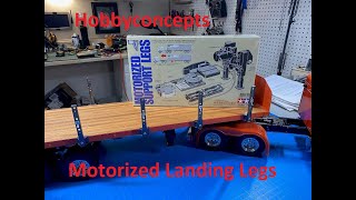 Tamiya 114 Motorized Trailer Support Legs 56505  Grand Hauler [upl. by Eniretak]