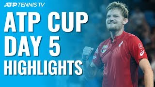 Kyrgios Outlasts Tsitsipas Goffin Downs Dimitrov  ATP Cup 2020 Highlights Day 5 [upl. by Tina]