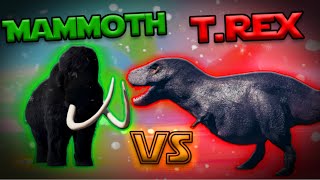 Trex vs Mammoth FIGHT ANIMATION [upl. by Ahcurb]