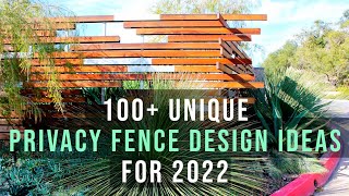 Top 100 unique privacy fence design ideas for front yards and backyards 2022 [upl. by Berck148]