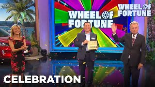 Patrick Celebrates His 100K Win – With Confetti 🎊  Wheel of Fortune [upl. by Yltsew]