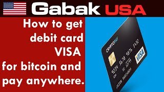 How to get debit card VISA for bitcoin and pay anywhere [upl. by Aneras]