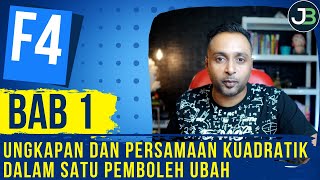 Matematik TIngkatan 4 Bab 1 Ungkapan kuadratik dalam satu pemboleh ubah [upl. by Kendrick]