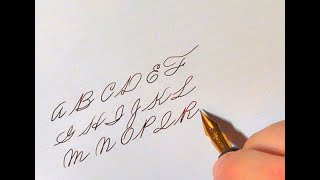 How to write Spencerian capital letters with a fountain pen  Handwriting Practice [upl. by Eveneg]