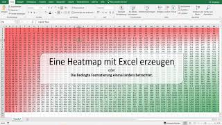 Mit Excel eine Heatmap erzeugen [upl. by Annuahsal]