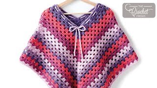 How to Crochet Easy Child Poncho [upl. by Inoj]