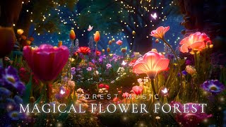 Magical Forest Music  Beautiful Flower Forest Space  Relax Rest amp Enjoy a Good Nights Sleep 😴 [upl. by Anyal]