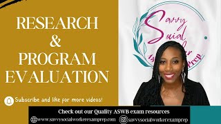 RESEARCH DESIGN AND EVALUATION ASWB EXAM [upl. by Labina]